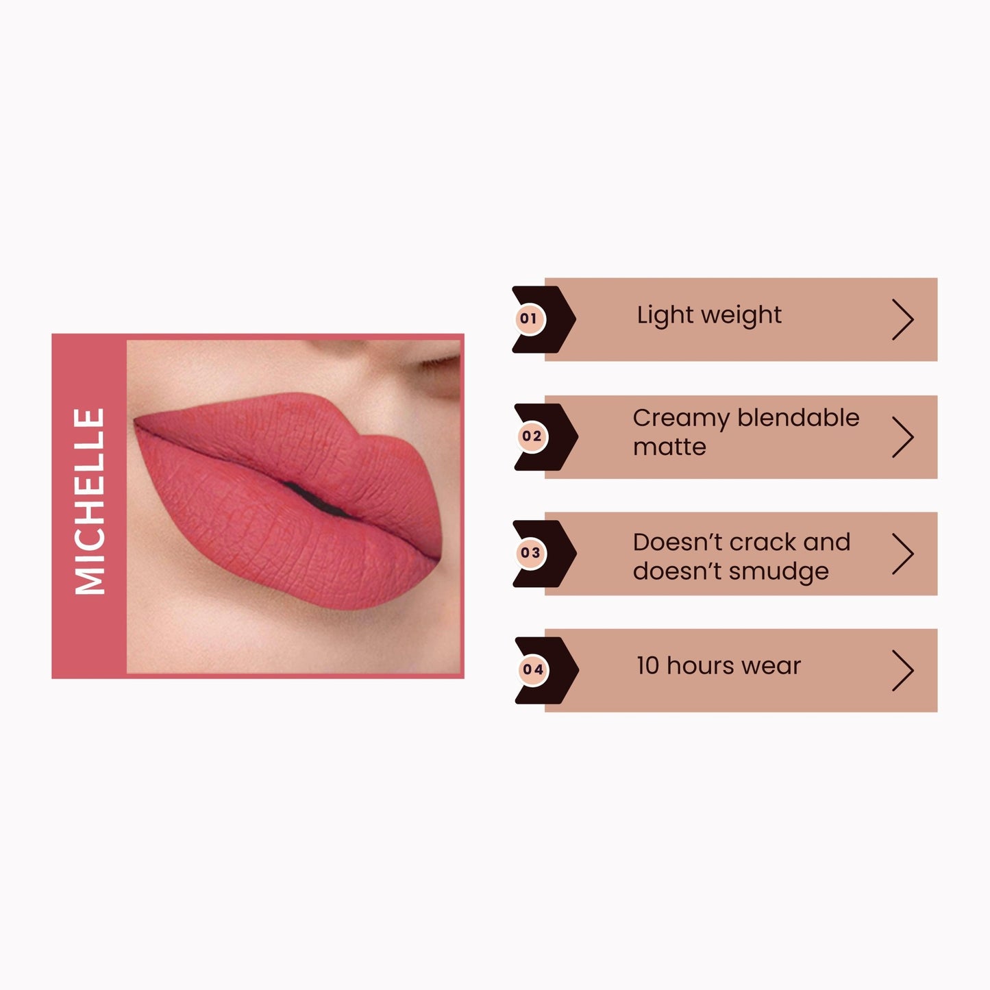 THE ROYAL LIQUID MATTE LIPSTICK, MICHELLE