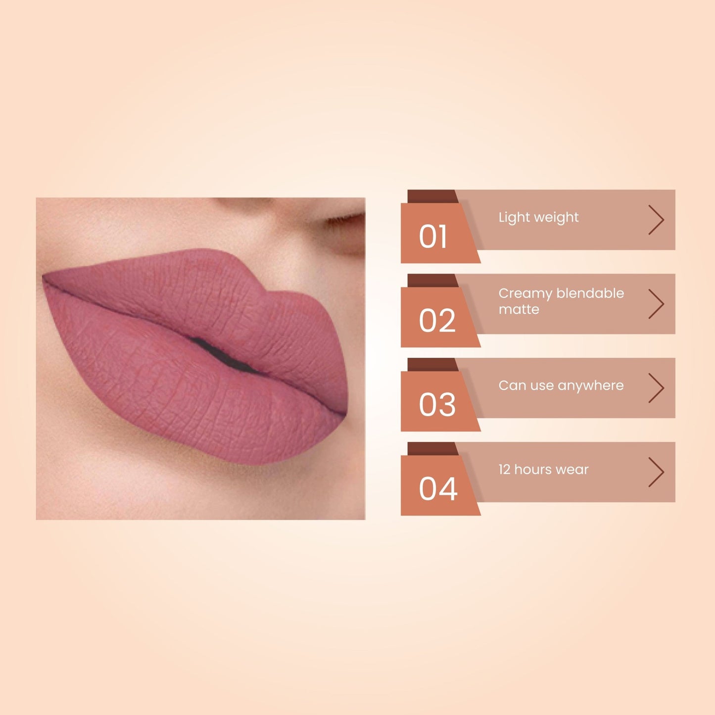 THE AMBER LIQUID MATTE LIPSTICK, SELINA